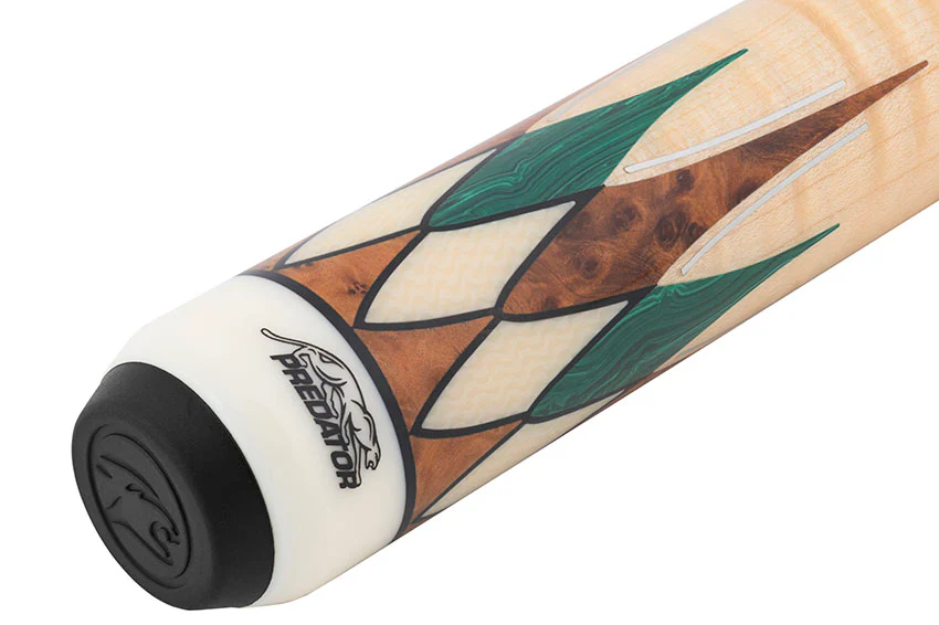 Predator Virtuoso Series Curly Maple with 8 Malachite and Thuya Points No Wrap Pool Cue - Uni-Loc - Image 11