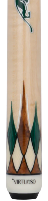 Predator Virtuoso Series Curly Maple with 8 Malachite and Thuya Points No Wrap Pool Cue - Uni-Loc - Image 2