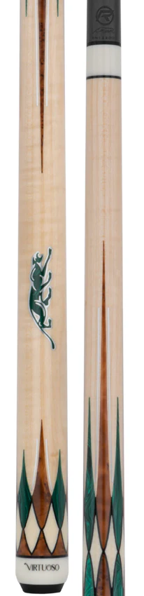 Predator Virtuoso Series Curly Maple with 8 Malachite and Thuya Points No Wrap Pool Cue - Uni-Loc - Image 3