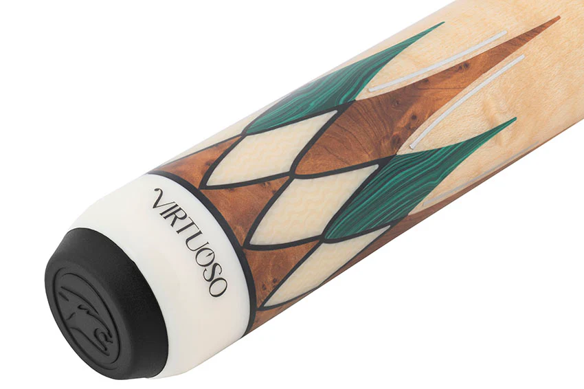 Predator Virtuoso Series Curly Maple with 8 Malachite and Thuya Points No Wrap Pool Cue - Uni-Loc - Image 4