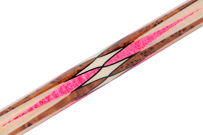 Predator Virtuoso Series Curly Maple with 8 Pink Stone and Thuya Points No Wrap Pool Cue - Uni-Loc - Image 6