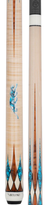 Predator Virtuoso Series Curly Maple with 8 Turquoise and Thuya Points No Wrap Pool Cue - Uni-Loc - Image 3