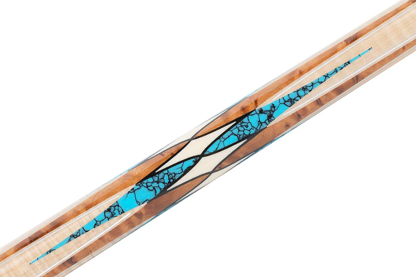 Predator Virtuoso Series Curly Maple with 8 Turquoise and Thuya Points No Wrap Pool Cue - Uni-Loc - Image 5