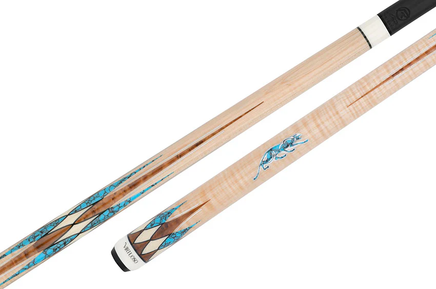 Predator Virtuoso Series Curly Maple with 8 Turquoise and Thuya Points No Wrap Pool Cue - Uni-Loc - Image 6
