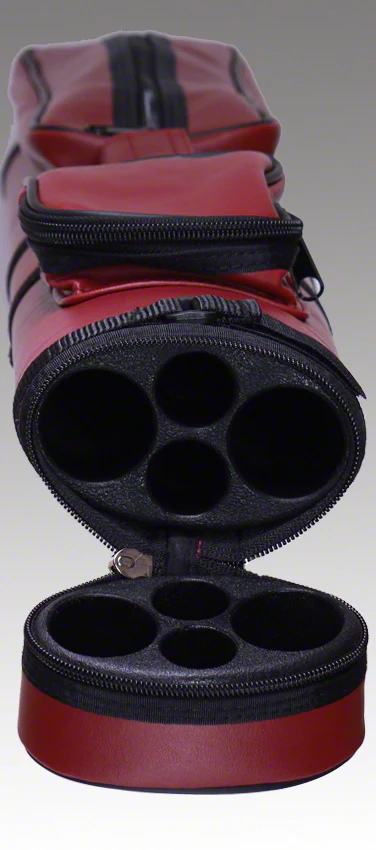 Pro Series Traditional Burgundy 2x2 Hard Pool Cue Case - PR22VC - Image 3