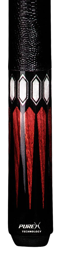 Pure X Black and Cocobolo Graphic Pool Cue with Black Lizard Wrap - Image 2