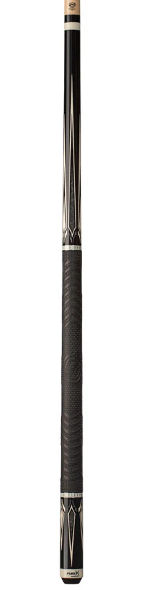 Pure X Black with Silver Crush Graphic Pool Cue with MZ Sport Grip Wrap - Image 4