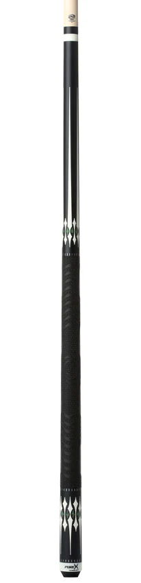 Pure X Matte Black with Imitation Bone and Malachite Graphic Pool Cue with MZ Sportgrip Wrap - Image 4
