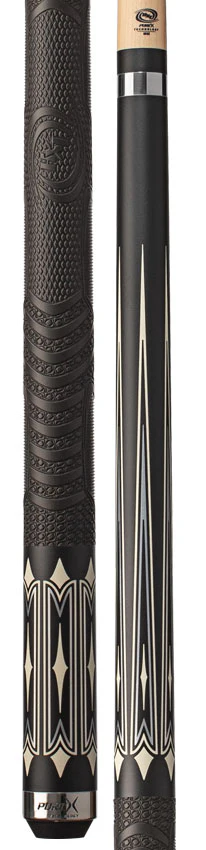 Pure X Matte Black with Imitation Bone Graphic Pool Cue with MZ Sport Grip Wrap - Image 3
