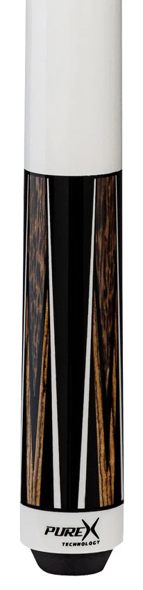 Pure X Midnight Black with Bocote and Black Palm Point Graphic Wrapless Pool Cue - Image 2