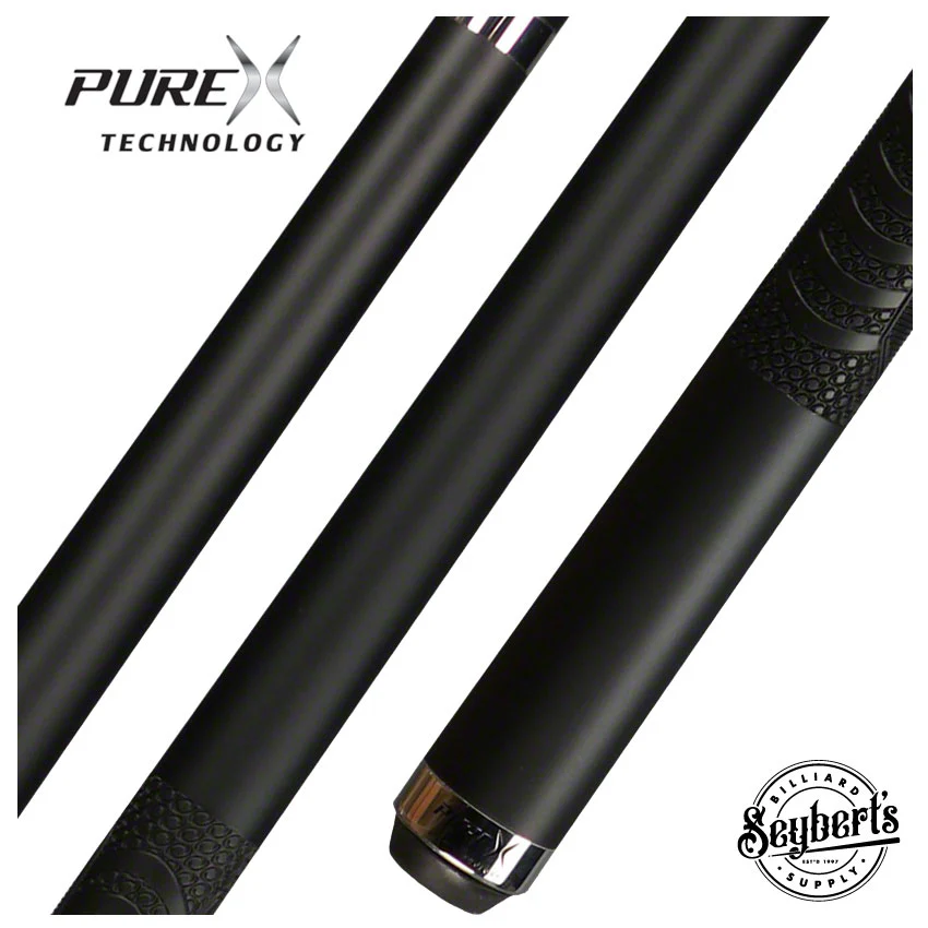 PureX Technology Pool Cue - Matte Black with 11.75mm Skinny LD Shaft - HXTC13