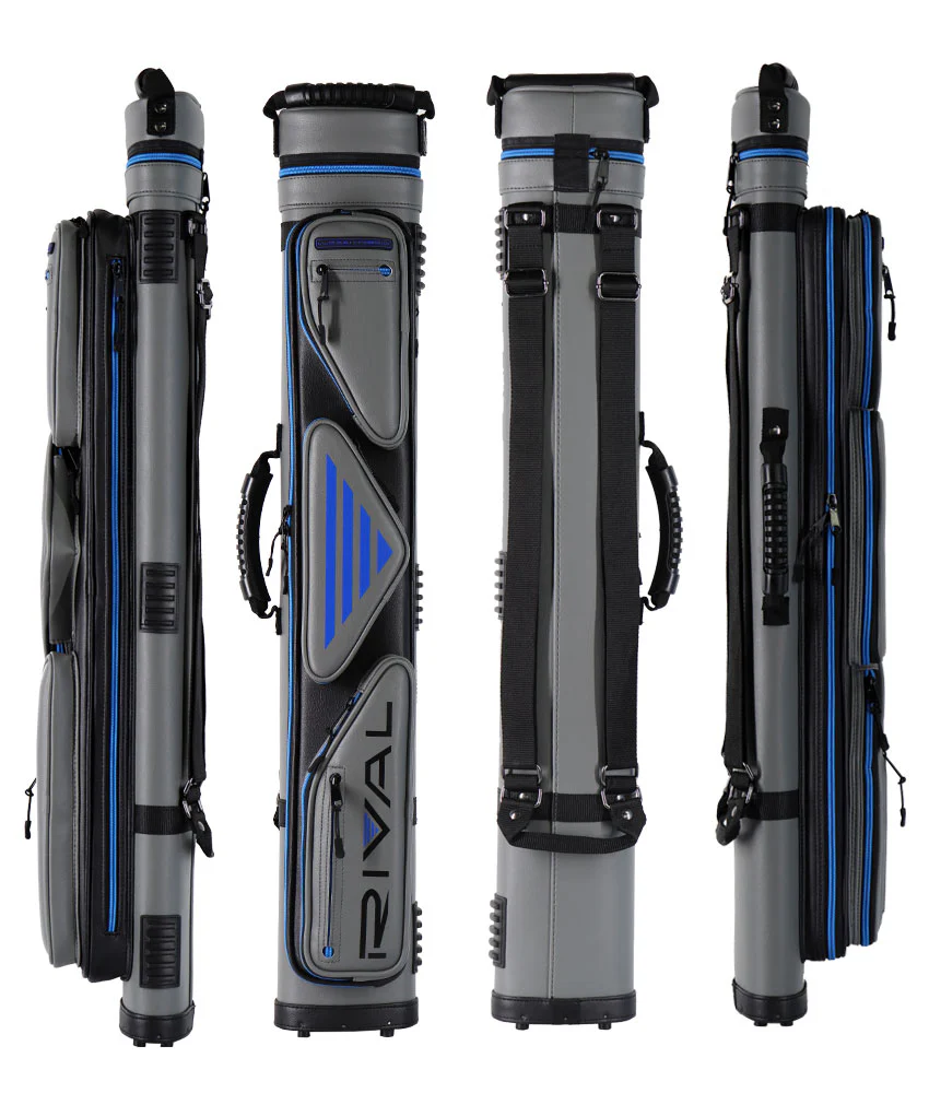 Lucasi Hybrid Rival Grey and Blue 3x4 Pool Cue Case - PXC2034 - Image 3