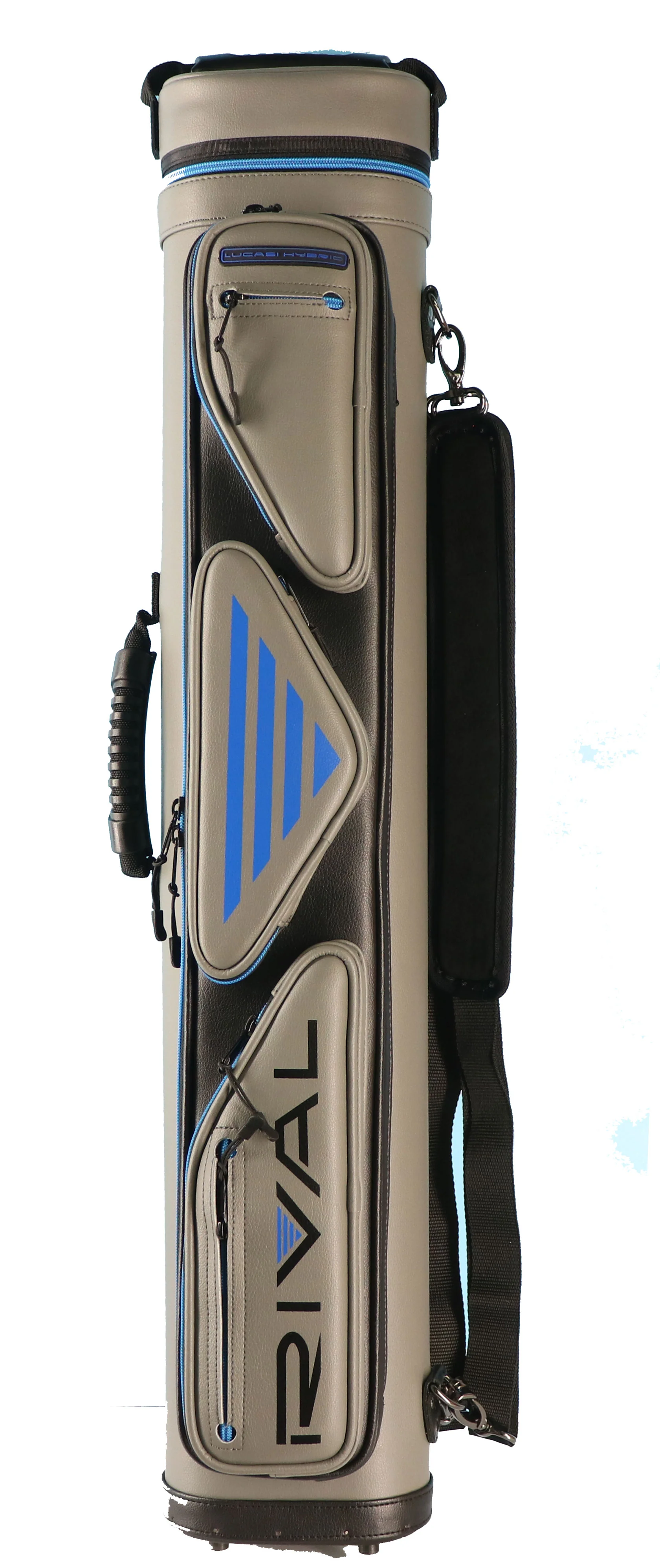 Lucasi Hybrid Rival Grey and Blue 4x8 Pool Cue Case - PXC2048 - Image 2