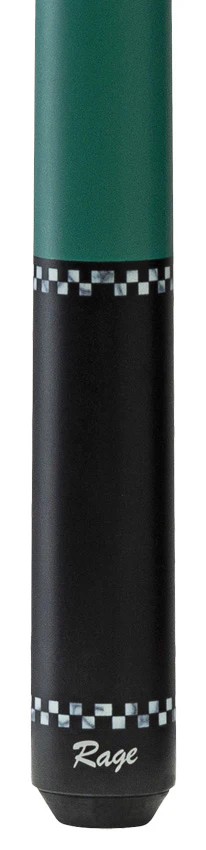 Rage Forest Green with Checkers Wrapless Play Cue - Image 2