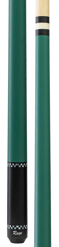 Rage Forest Green with Checkers Wrapless Play Cue - Image 3