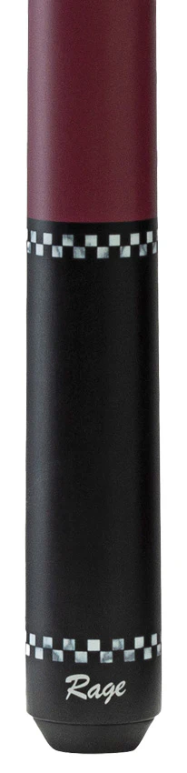 Rage Plum Red with Checkers Wrapless Play Cue - Image 2