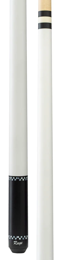 Rage White Checkers Wrapless Play Cue - Image 3