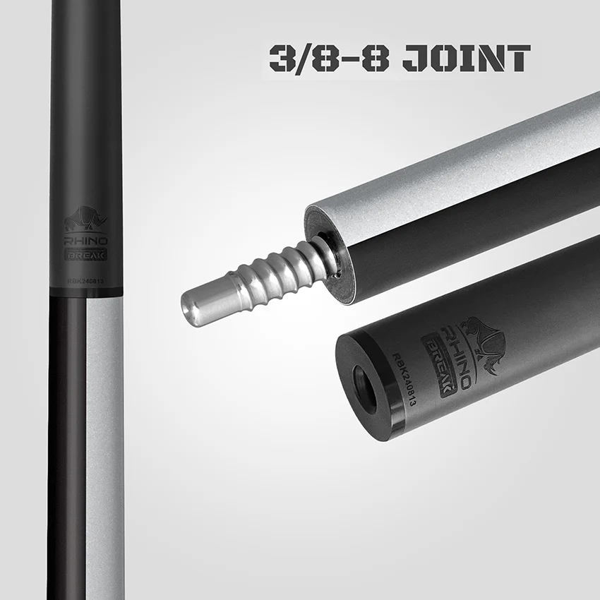 Rhino Komet II Series Charcoal Gray No Wrap Carbon Break Cue - Image 8