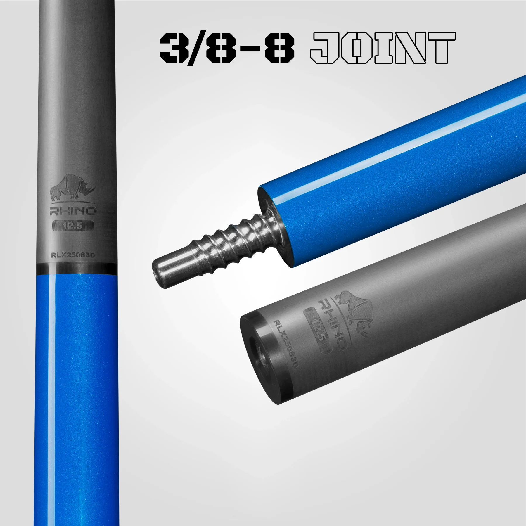Rhino Luminax Series Ocean Blue No Wrap Pool Cue - RCLUMNWOBL125 - Image 7