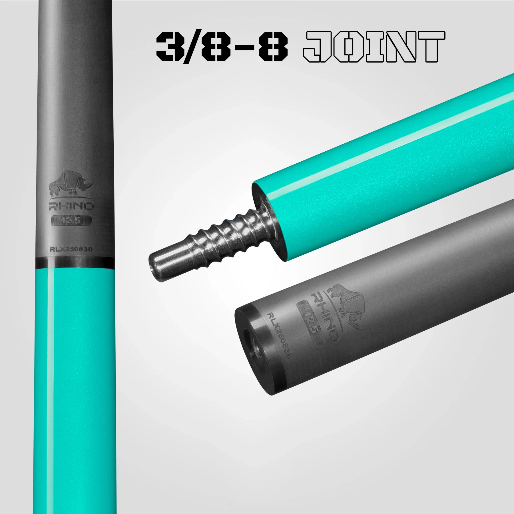 Rhino Luminax Series Tropical Turquoise Pool Cue with Sport Wrap - RCLUMSWTUR125 - Image 7