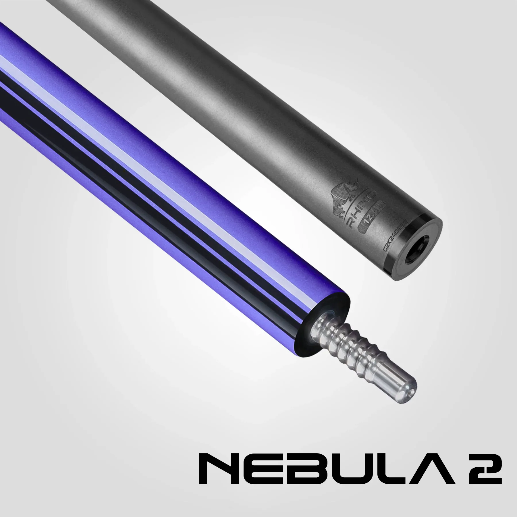 Rhino Nebula 2 Amethyst Purple No Wrap Carbon Pool Cue - Image 11