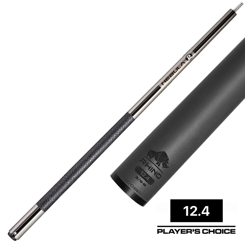 Rhino Nebula 2 Charcoal Gray Carbon Pool Cue with Sports Wrap - Image 3