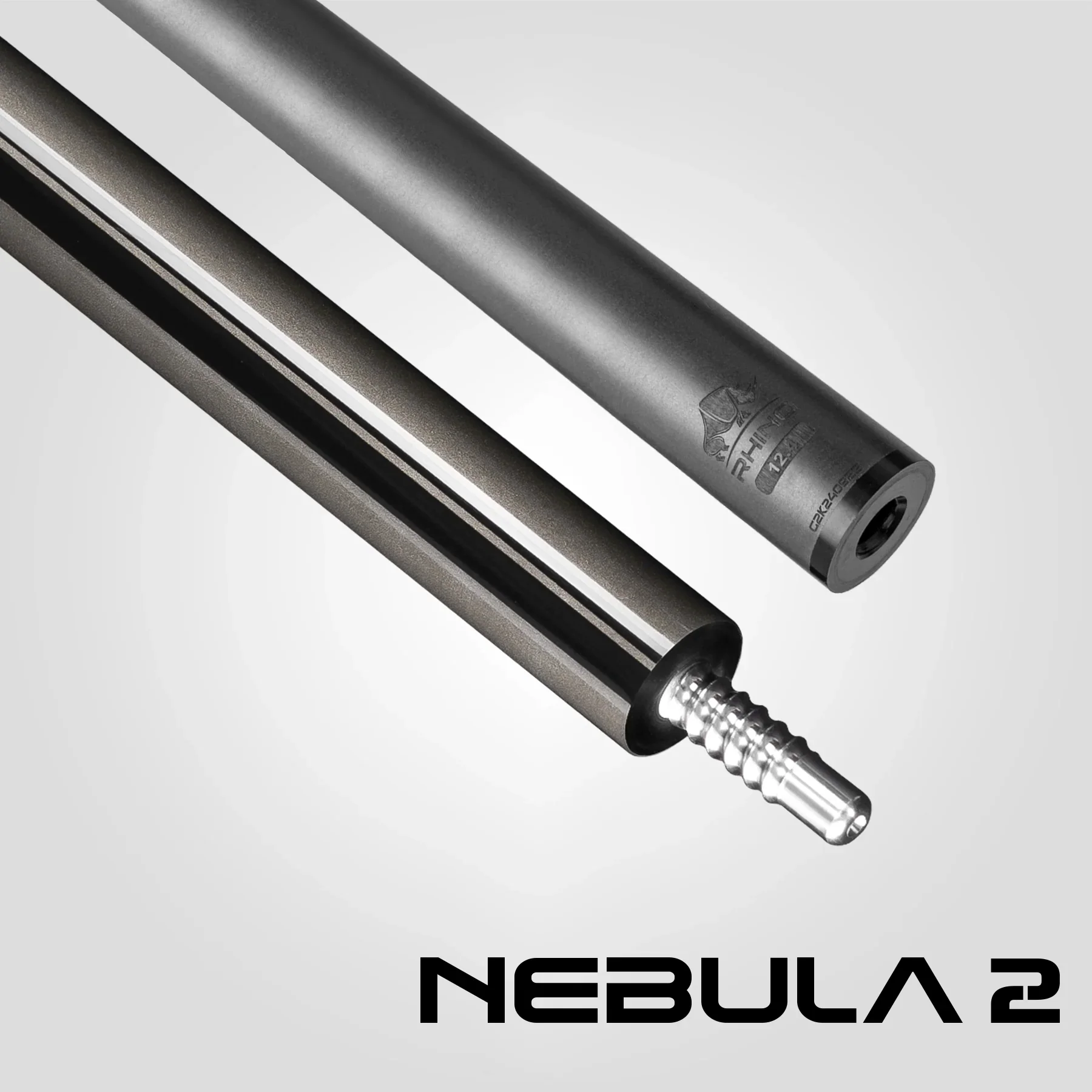 Rhino Nebula 2 Charcoal Gray No Wrap Carbon Pool Cue - Image 10
