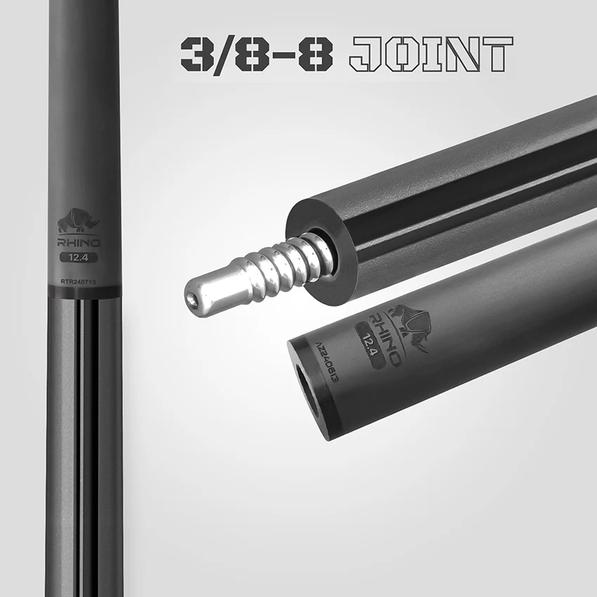 Rhino Nebula 2 Charcoal Gray No Wrap Carbon Pool Cue - Image 11
