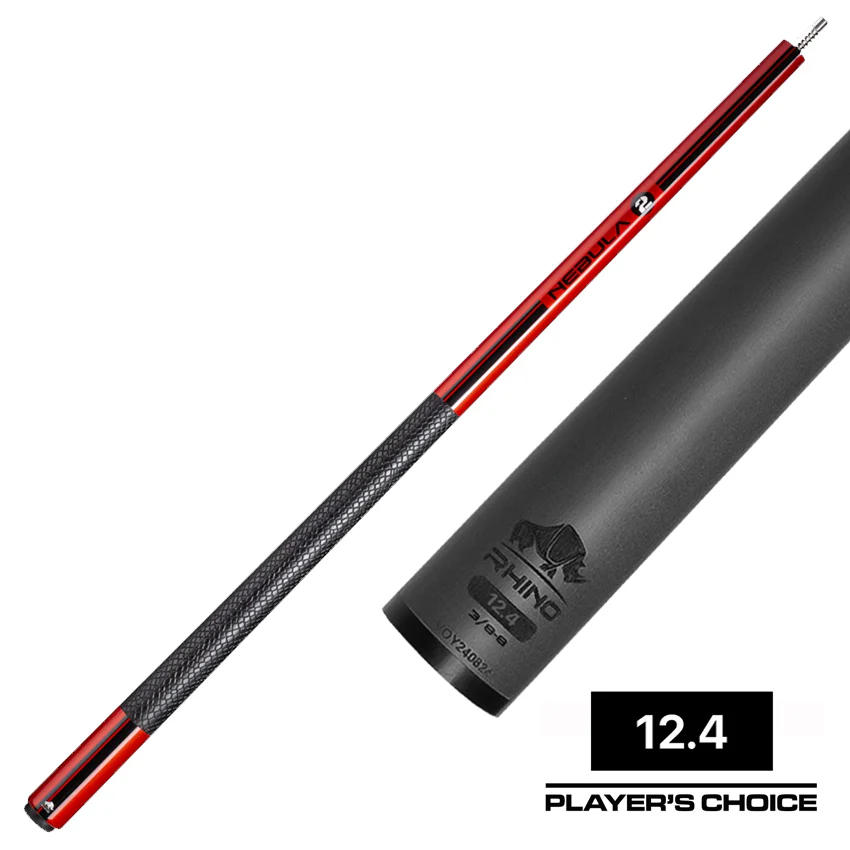 Rhino Nebula 2 Crimson Red Carbon Pool Cue with Sports Wrap - Image 3