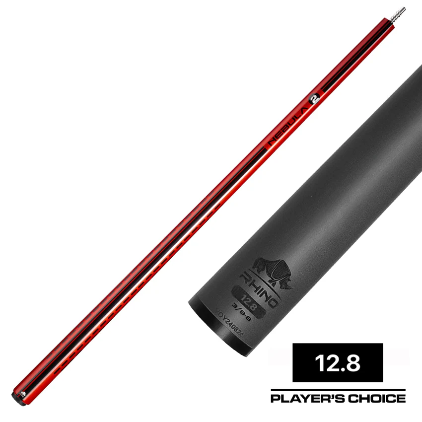 Rhino Nebula 2 Crimson Red No Wrap Carbon Pool Cue - Image 4