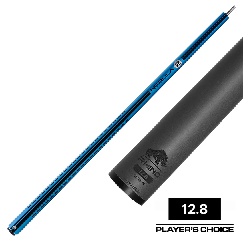 Rhino Nebula 2 Sky Blue No Wrap Carbon Pool Cue - Image 4