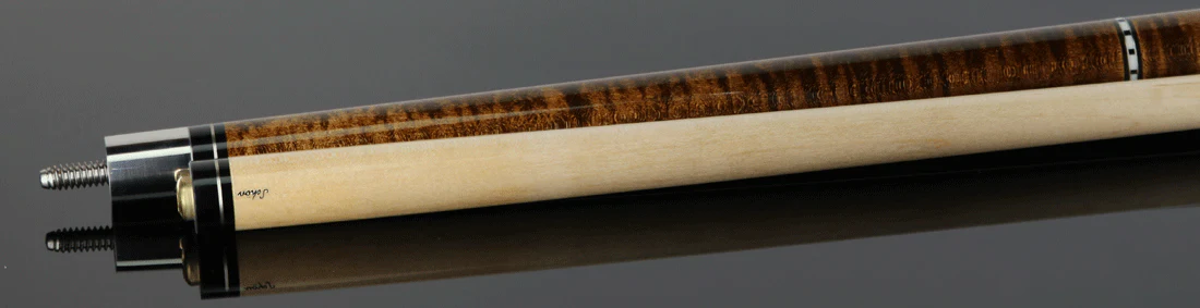 Schon STL Series Dark Stained Curly Maple Pool Cue - STL1SPCURDS2 - Image 3