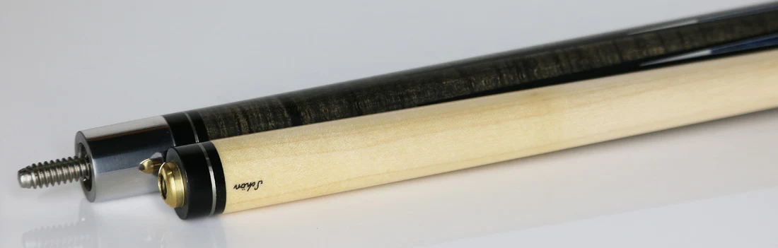 Schon Pool Cue - Grey Stain with Blue Points - LTD2300-3GREY - Image 4