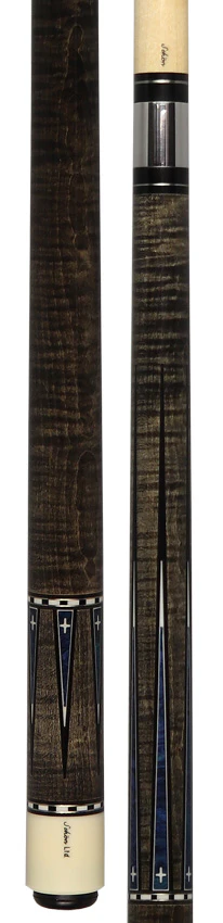Schon Pool Cue - Grey Stain with Blue Points - LTD2300-3GREY - Image 5