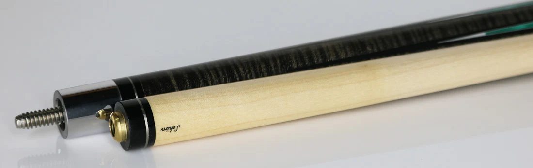 Schon Pool Cue - Grey Stain with Teal Points - LTD2300-4GREY - Image 4