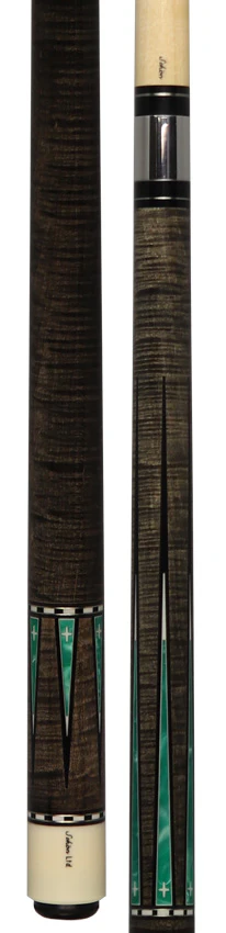 Schon Pool Cue - Grey Stain with Teal Points - LTD2300-4GREY - Image 5