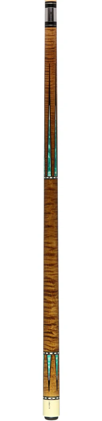 Schon Pool Cue - Dark Stain with Teal Points - LTD2300-4DS - Image 6