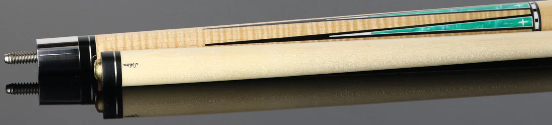 Schon Pool Cue - Light Stain with Teal Points - LTD2300-4LS - Image 3