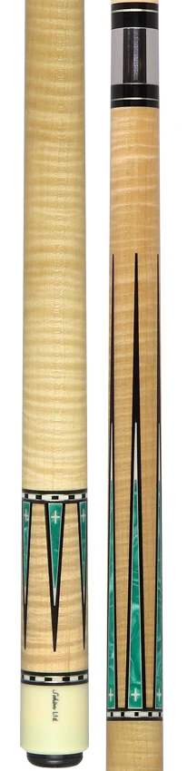 Schon Pool Cue - Light Stain with Teal Points - LTD2300-4LS - Image 5