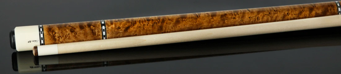 Schon STL Series Full Dark Stained Birdseye Maple Pool Cue - STL1SPBEDS2 - Image 2