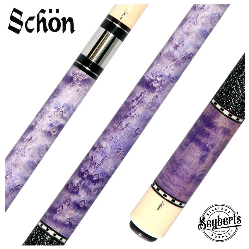 Schon STL Series Blue Stained Pool Cue - STL1BL