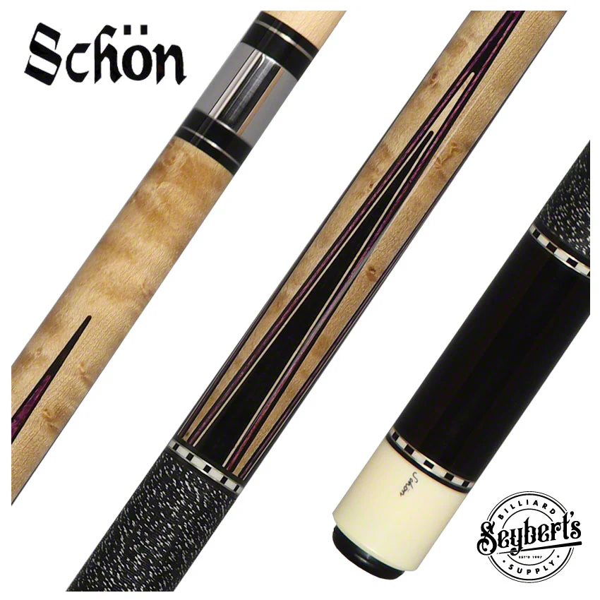 Schon STL Series Purple-Stained Pool Cue - STL5P