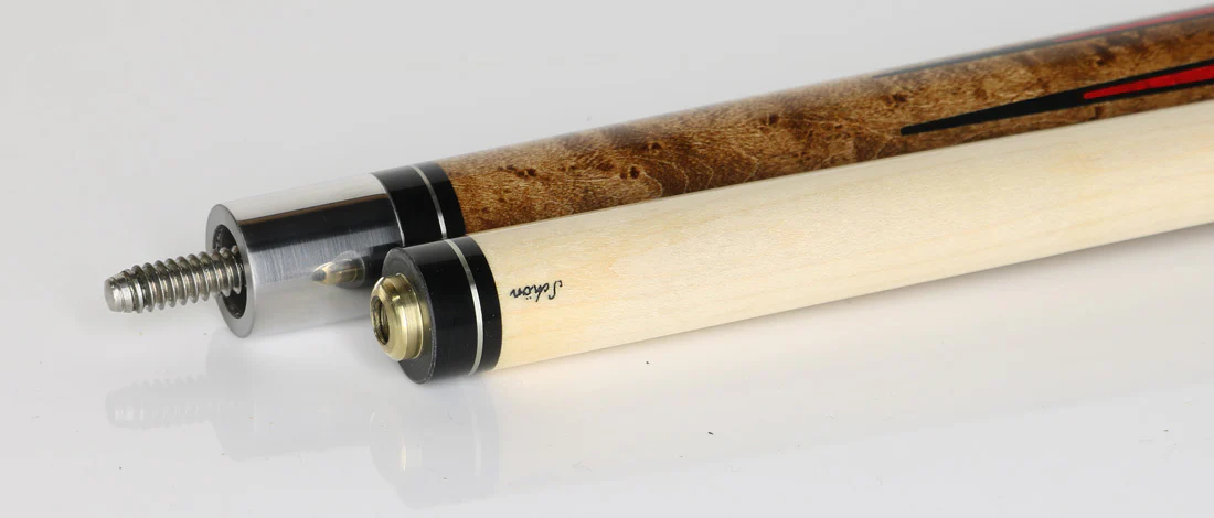 Schon STL Series Dark Stained with Red Points Pool Cue - STL6DSRD - Image 4
