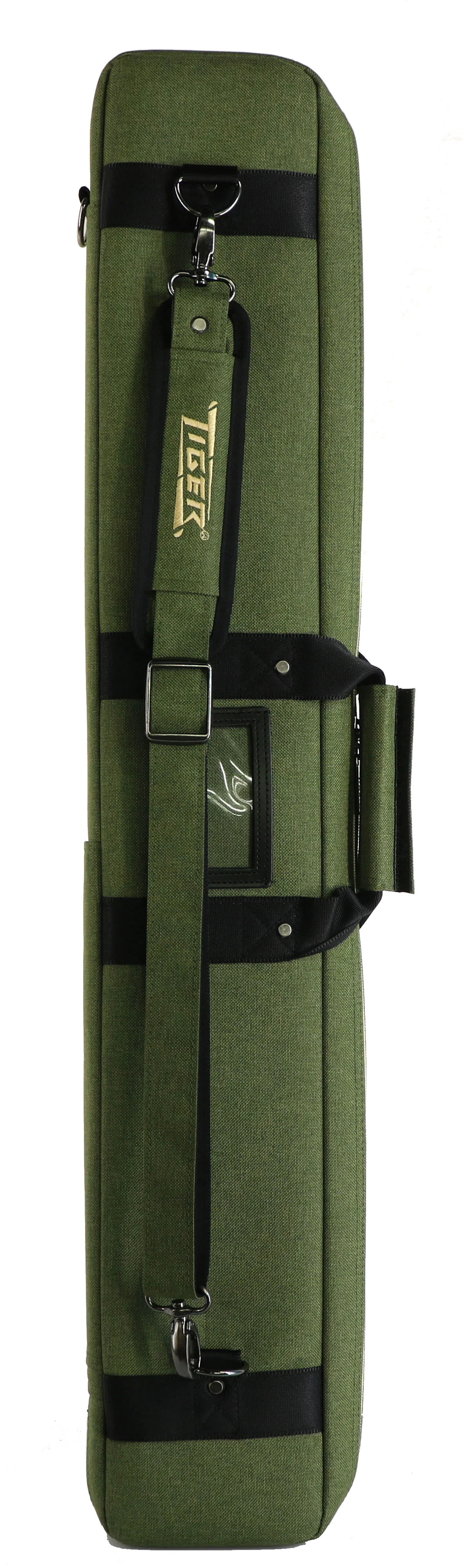 Tiger Canvas Green/Tan Soft Pool Cue Case - Image 2