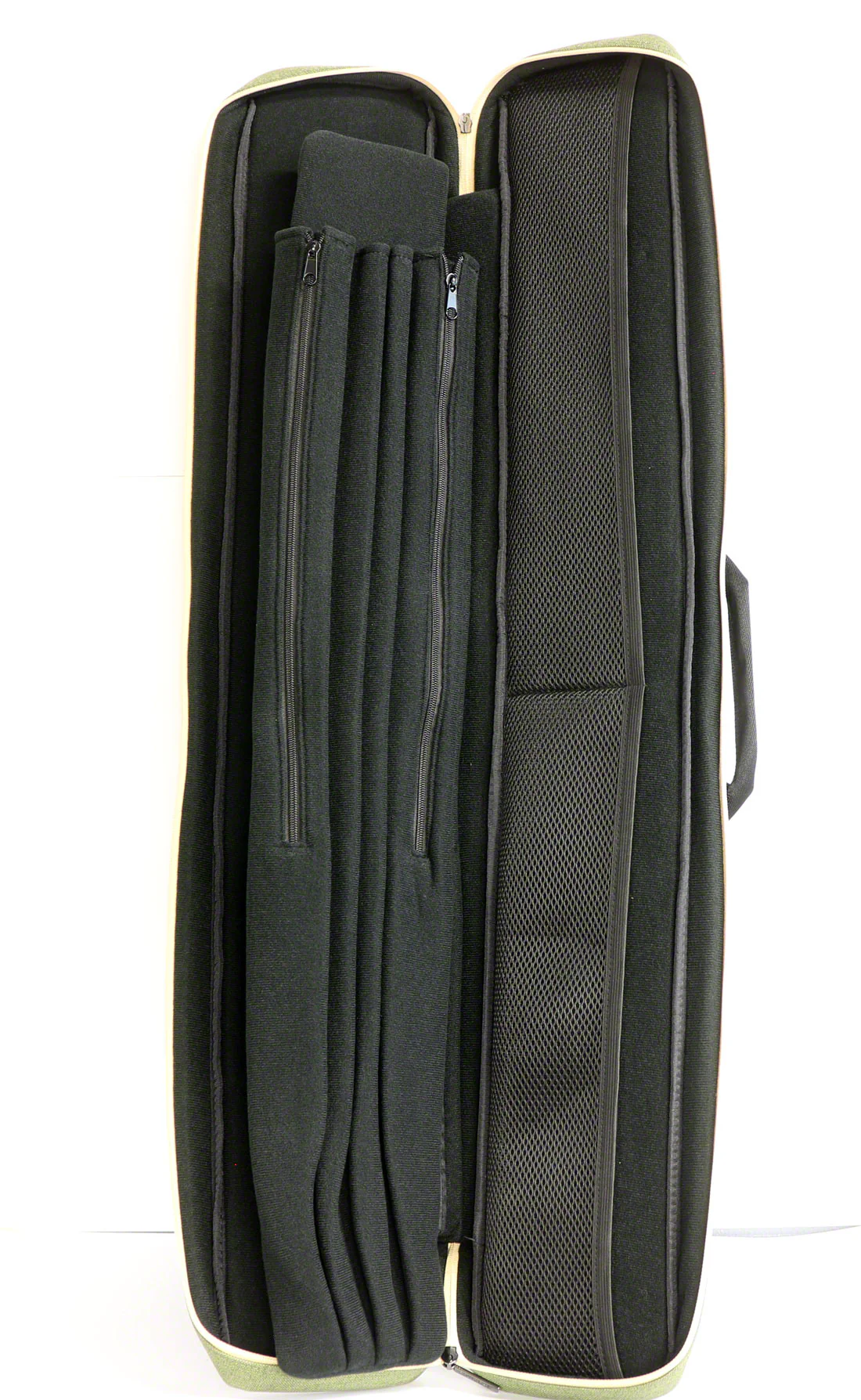 Tiger Canvas Green/Tan Soft Pool Cue Case - Image 3