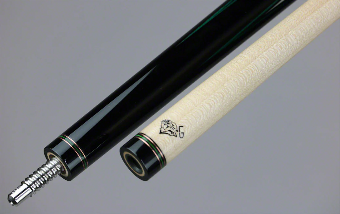 Tiger High Performance Series Cue - Curly Handle W/ Green Veneers - HD-5NG - Image 3