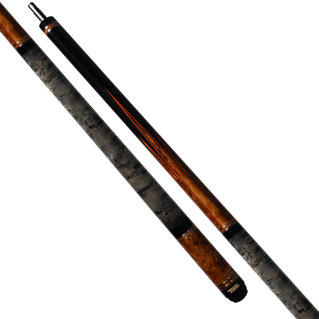 Tiger LX8 Ebony and Amboyna Burl Wrapless Pool Cue