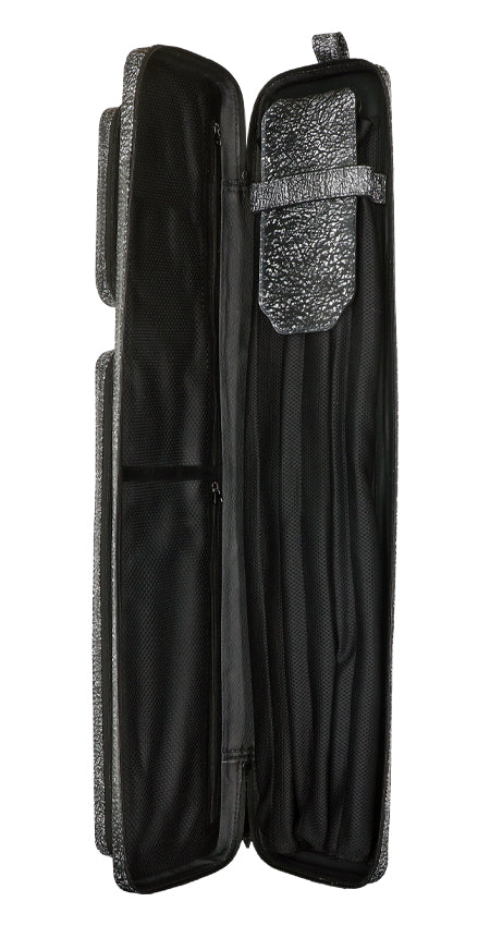 Triple 60 Margaret Styer Limited Edition 3x6 Custom Two-Tone Black/White Leather Butterfly Soft Cue Case - Image 3