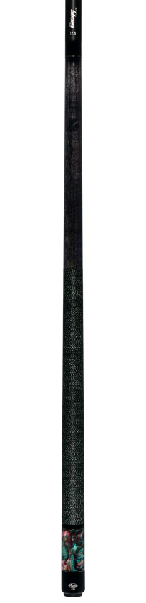 Viking Bedlam Series Smoke-Stained Maple with Galaxy Shimmer Pearl Play Cue with 12.5mm Siege Carbon Fiber Shaft - Image 6
