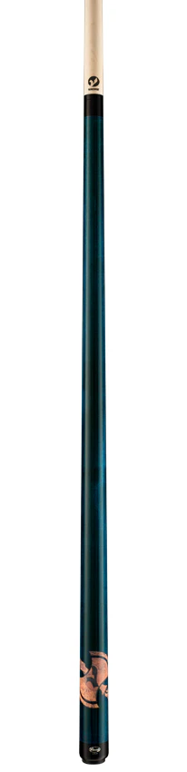 Viking De-Cues Series Teal Stained Northwood Maple with Axe Play Cue - DE0108 - Image 4